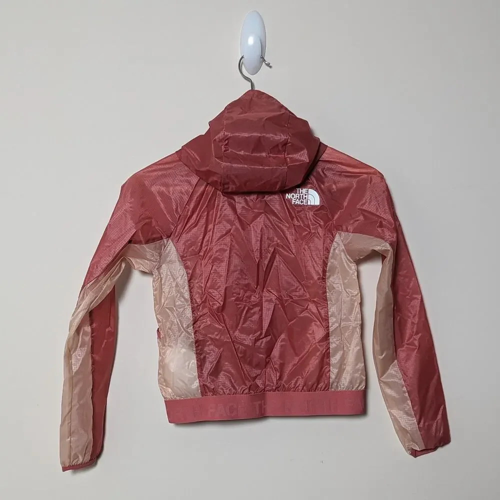 NWT The North Face Windwall Hoodie Pink Jacket Size S/7-8 Slate Rose
